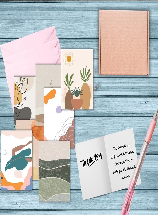 EKDALI Multi Coloured Notecards | Approx 6 x 4 inches| Pack of 12 Greeting Cards for Birthday Thank You Card| with envelope | (Aesthetic Boho) - Image 2